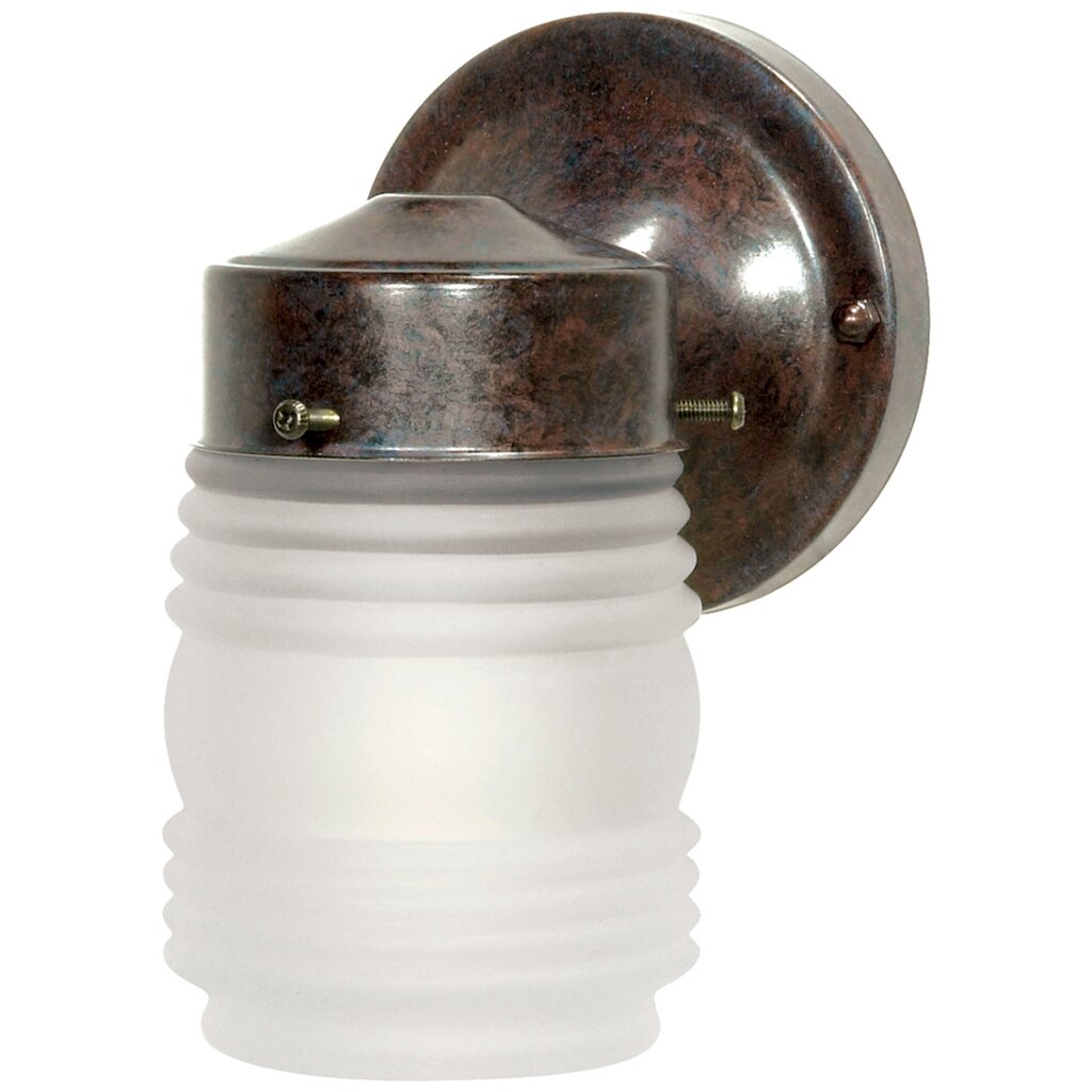 Satco 76/700 Fixture 1 Light - 6 Porch Wall Mason Jar w/Frosted Glass