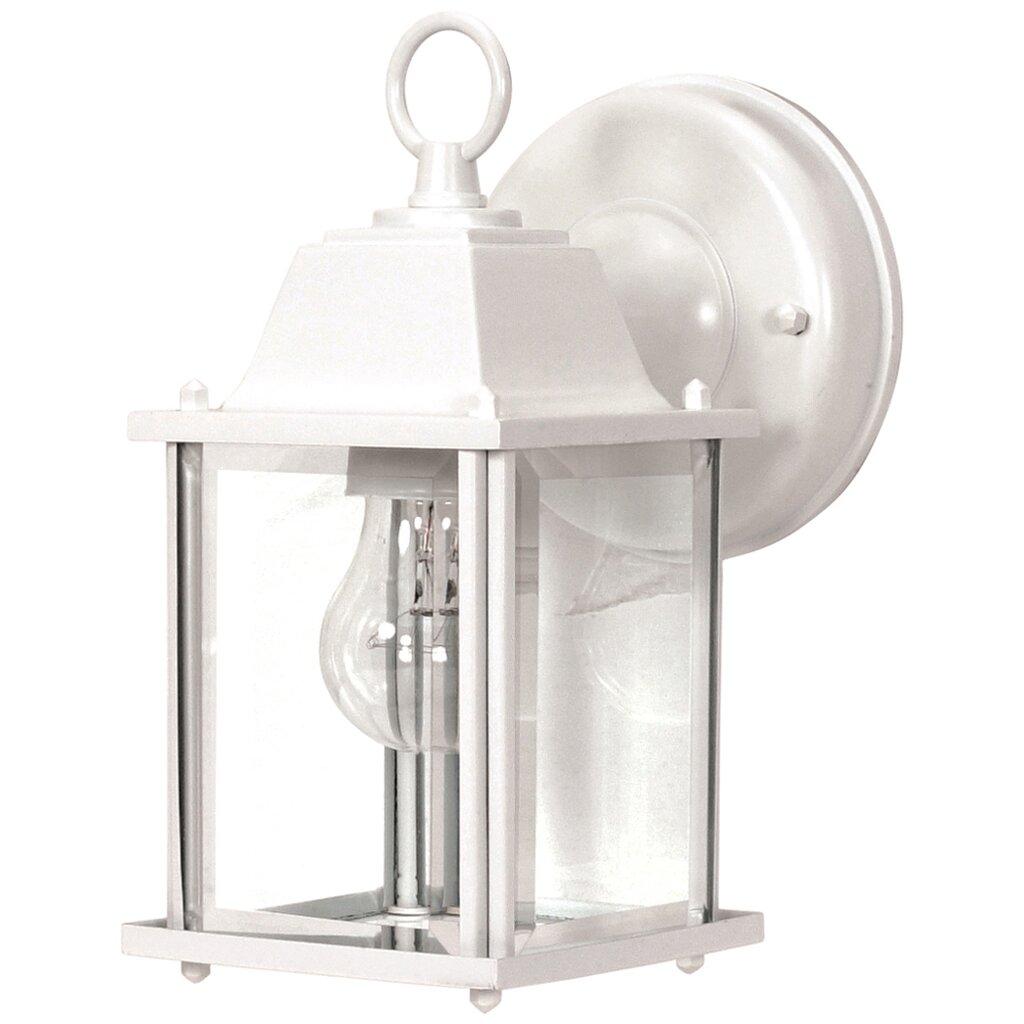 Satco 60-636 Wall Lantern Fixture 1 Light; 9 in.; Cube Lantern with
