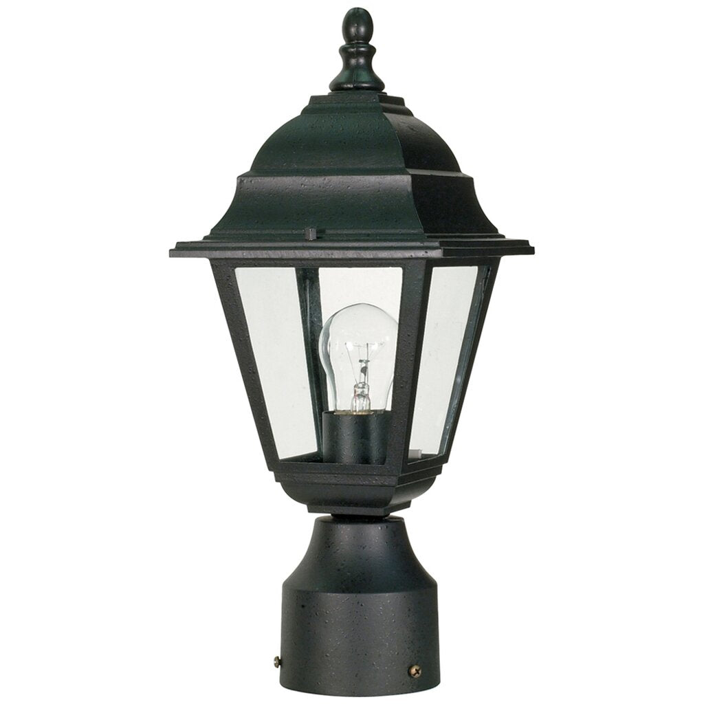 Satco 60-548 Post Lantern Fixture Briton; 1 Light; 14 in.; with Clear