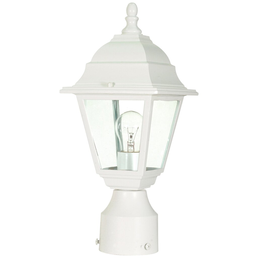 Satco 60-546 Post Lantern Fixture Briton; 1 Light; 14 in.; with Clear
