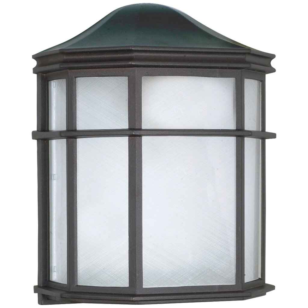Satco 60-539 Wall Lantern Fixture 1 Light; 10 in.; Cage Lantern Wall