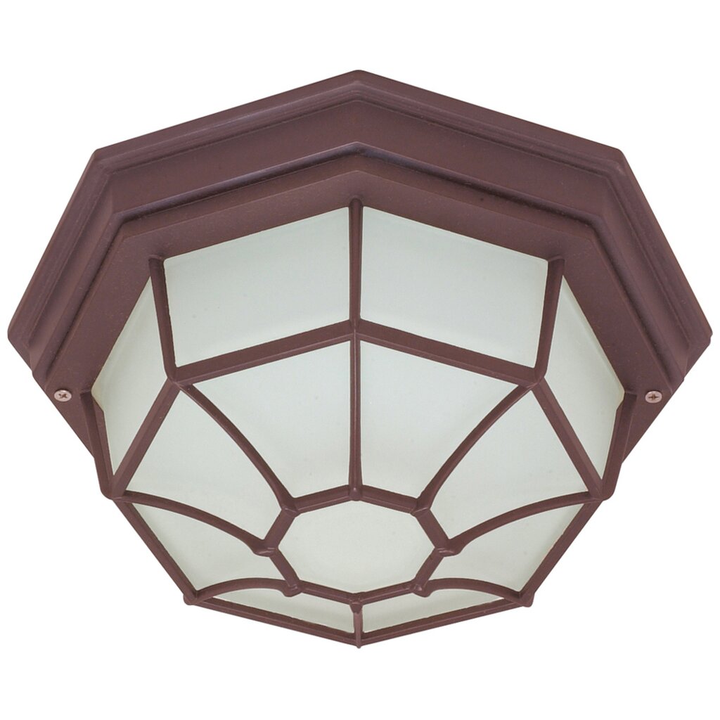 Satco 60-535 Flush Mount Fixture 1 Light; 12 in.; Ceiling Spider Cage