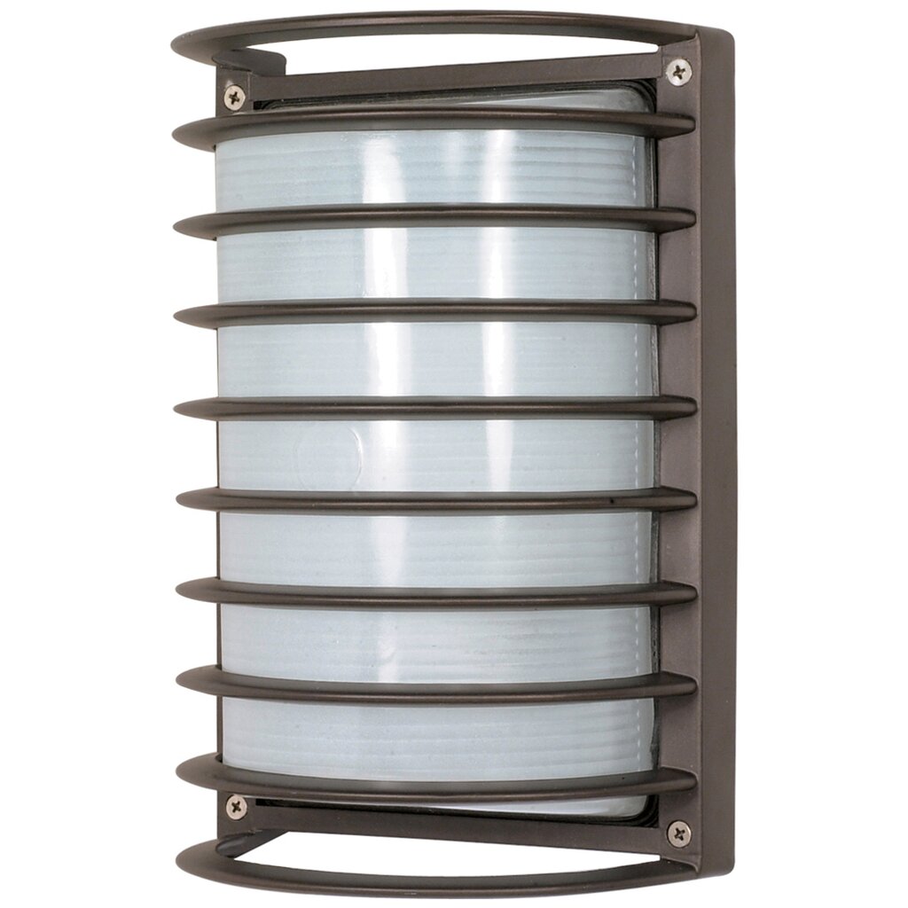 Satco 60-533 Bulk Head Fixture 1 Light; 10 in.; Rectangle Cage Die