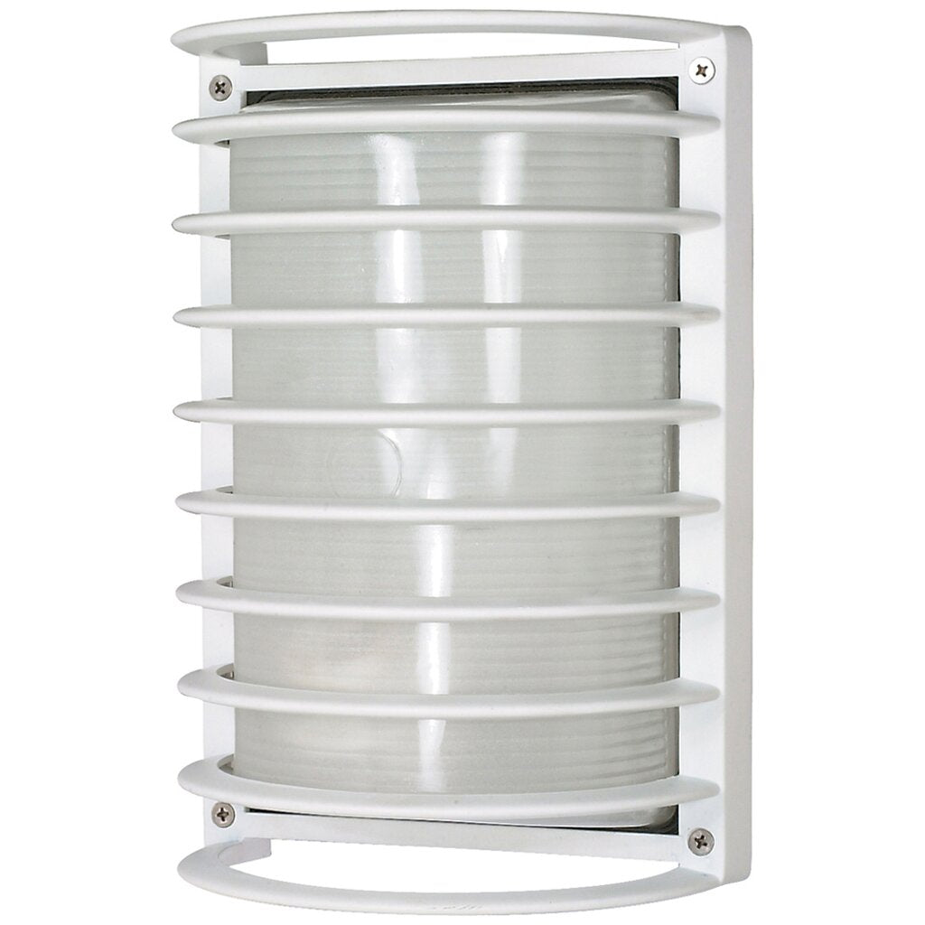 Satco 60-532 Bulk Head Fixture 1 Light; 10 in.; Rectangle Cage Die
