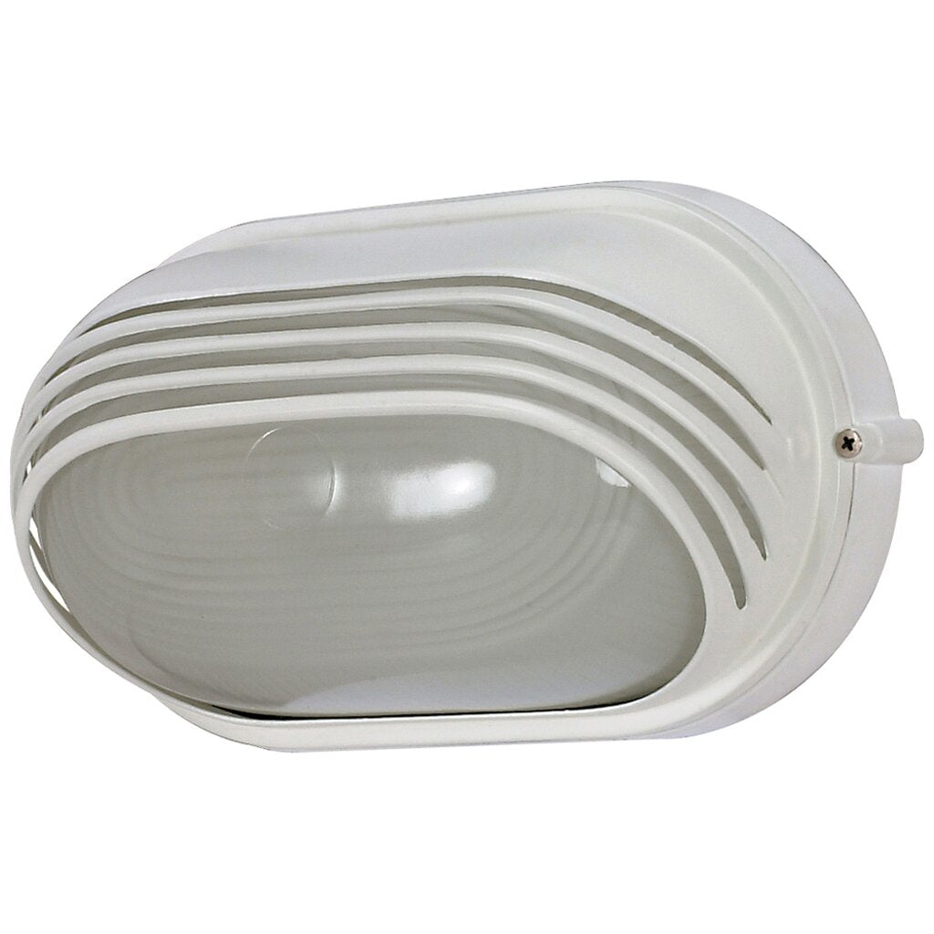 Satco 60-522 Bulk Head Fixture 1 Light; 10 in.; Oval Hood Die Cast