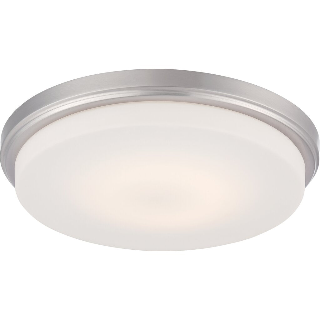 Satco 62-609 18W LED Flush Mount Fixture Dale; Flush with Opal Frosted