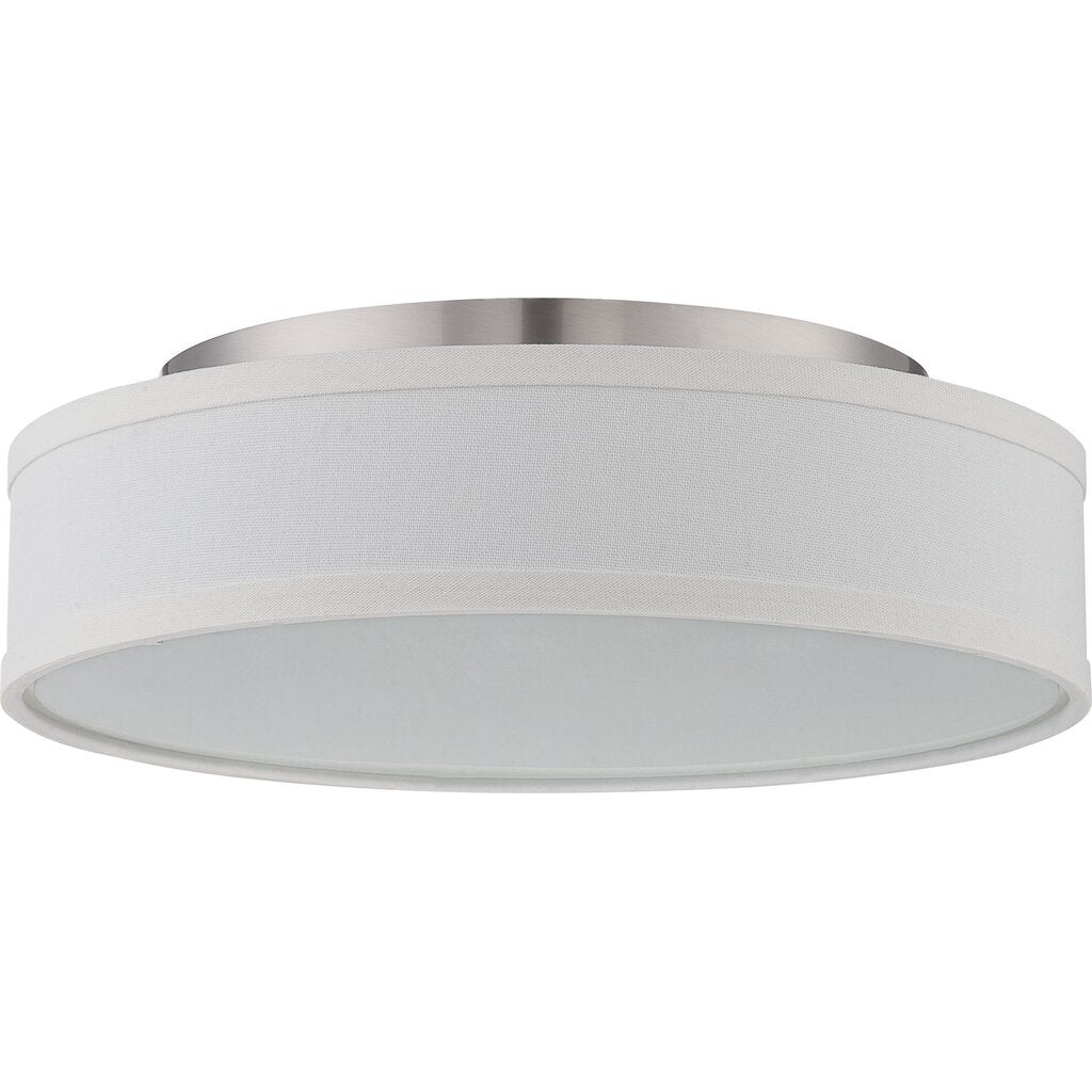 Satco 62-524 18W LED Flush Mount Fixture Heather; Flush with White