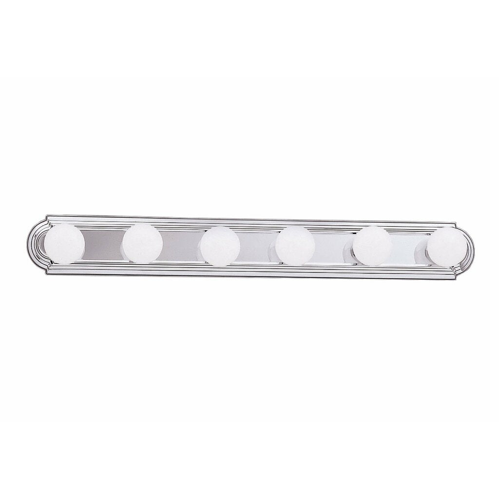 Kichler 5018CH Fixture The sleek design of this 6 light bath bar means