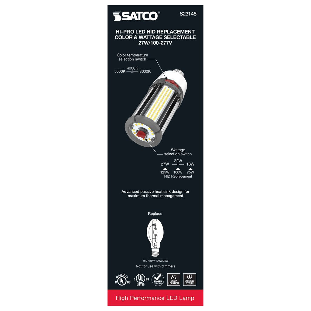 Satco S23148 18W/22W/27W LED Light Bulb