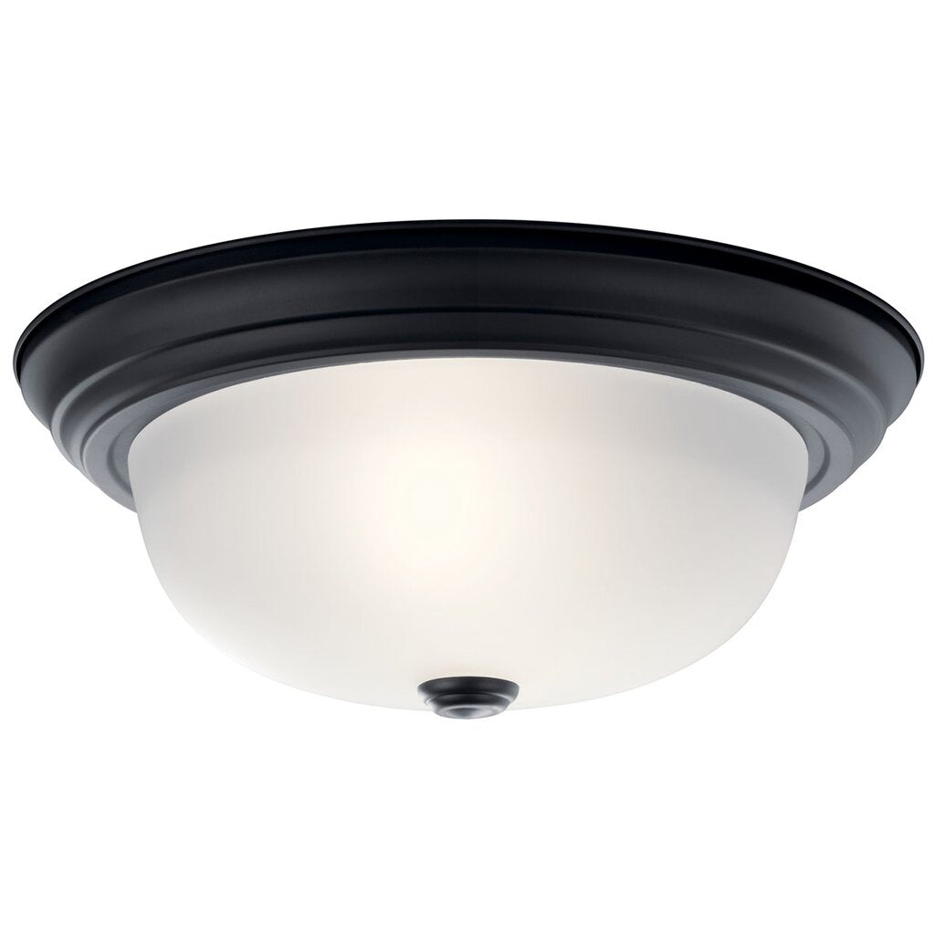Kichler 8112BK Fixture The modern lines of this 11.25in. 2-light flush