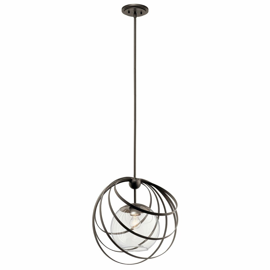 Kichler 44017OZ Fixture This Kerti 18in. 1 light pendant evokes the