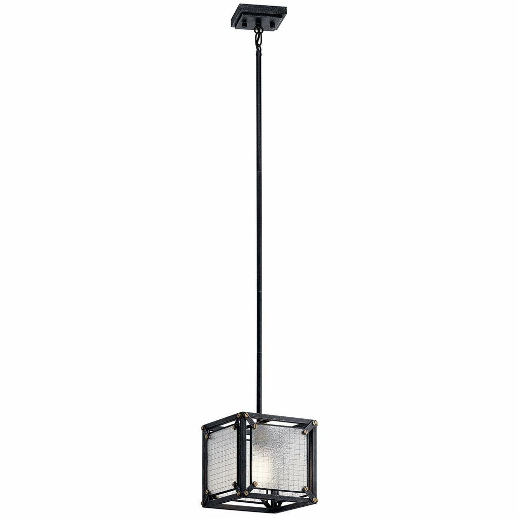 Kichler 44335DBK Fixture A Distressed Black metal framework holds