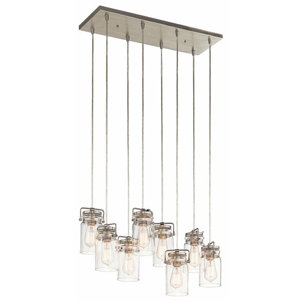 Kichler 42890NI Fixture Brinley(TM) 25.5in. 8 light linear chandelier