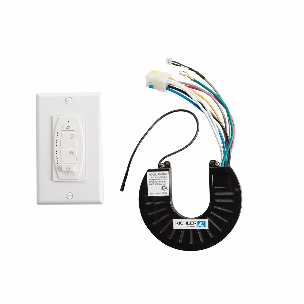 Kichler 370100WH 6 speed DC Wall control system that includes