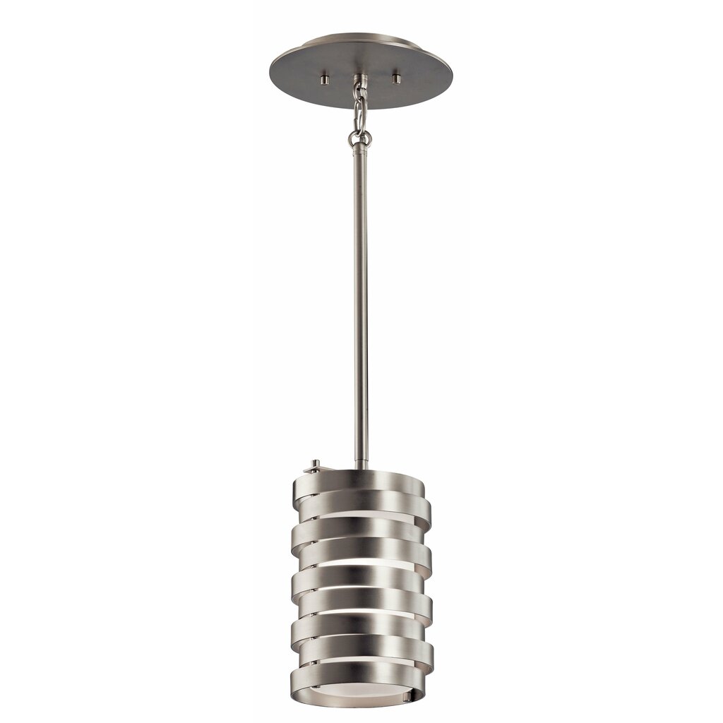 Kichler 43304NI Fixture This 1 light mini pendant from the Roswell(TM)