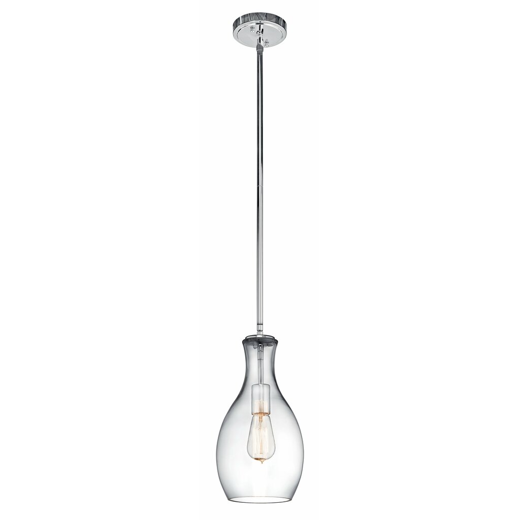Kichler 42456CHCLR Fixture The design of this 1 light pendant from