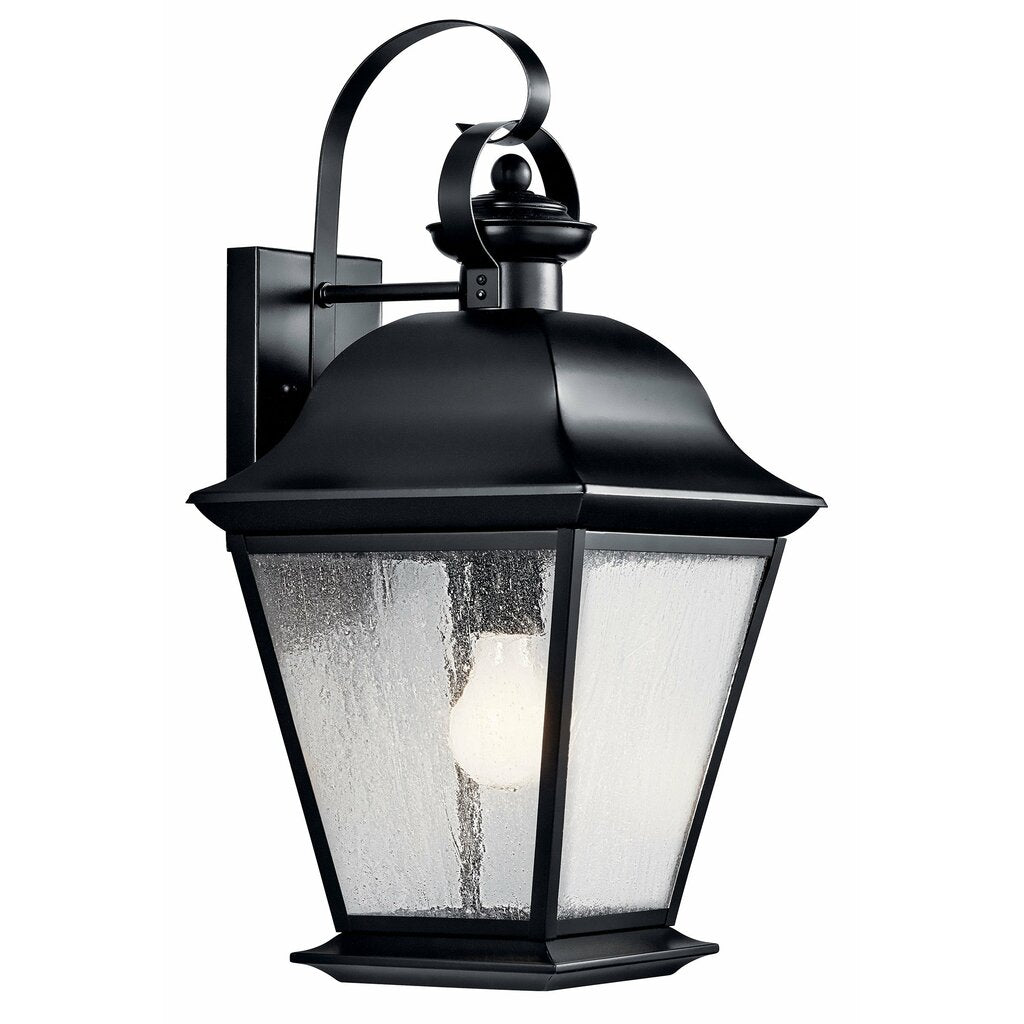 Kichler 9709BK Fixture This classic 1 light outdoor wall fixture from