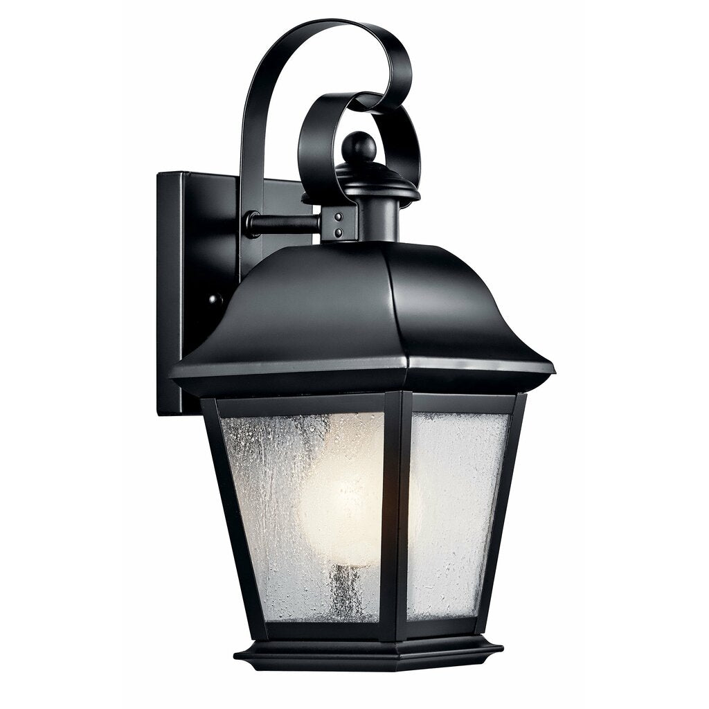 Kichler 9707BK Fixture This classic 1 light outdoor wall fixture from