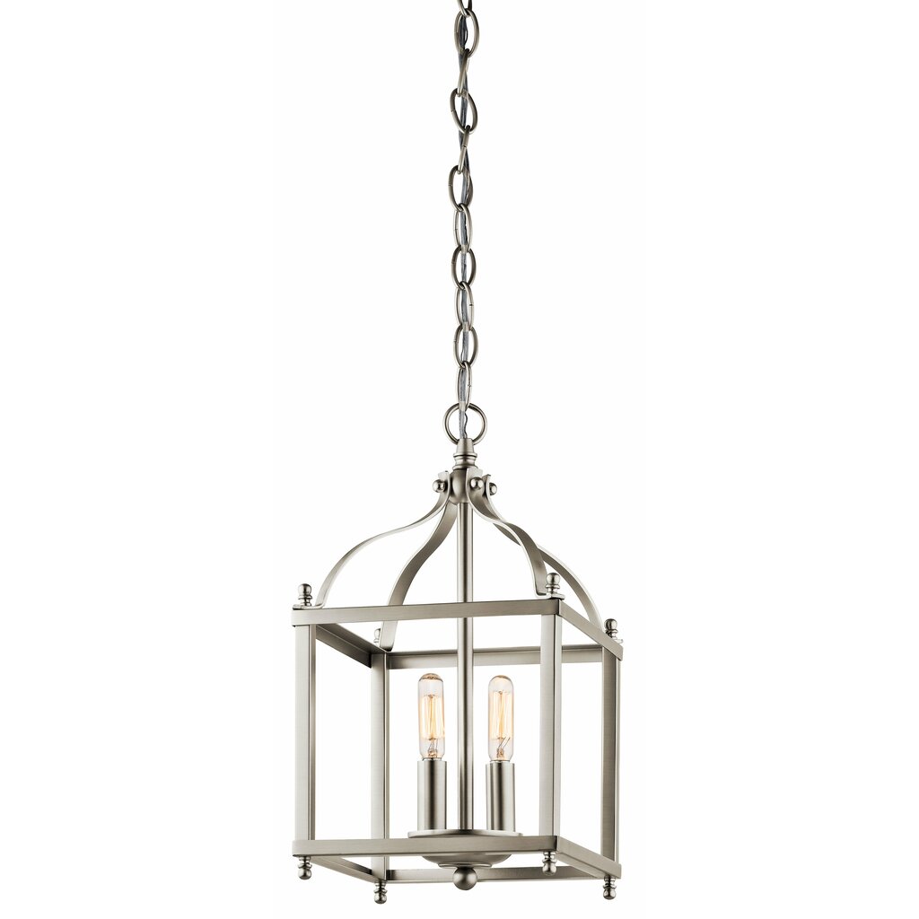 Kichler 42565NI Fixture This 2 light foyer pendant cage from the