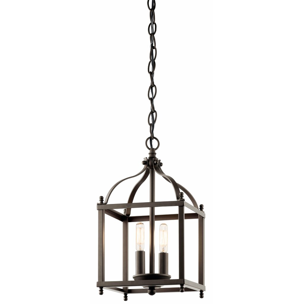Kichler 42565OZ Fixture This 2 light foyer pendant cage from the