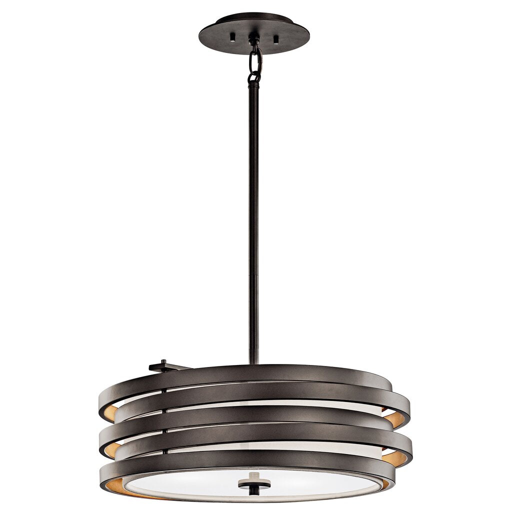Kichler 43301OZ Fixture This 3 light pendant from the Roswell(TM)