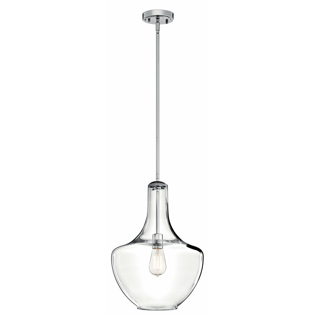 Kichler 42046CH Fixture The design of this 1 light pendant from the