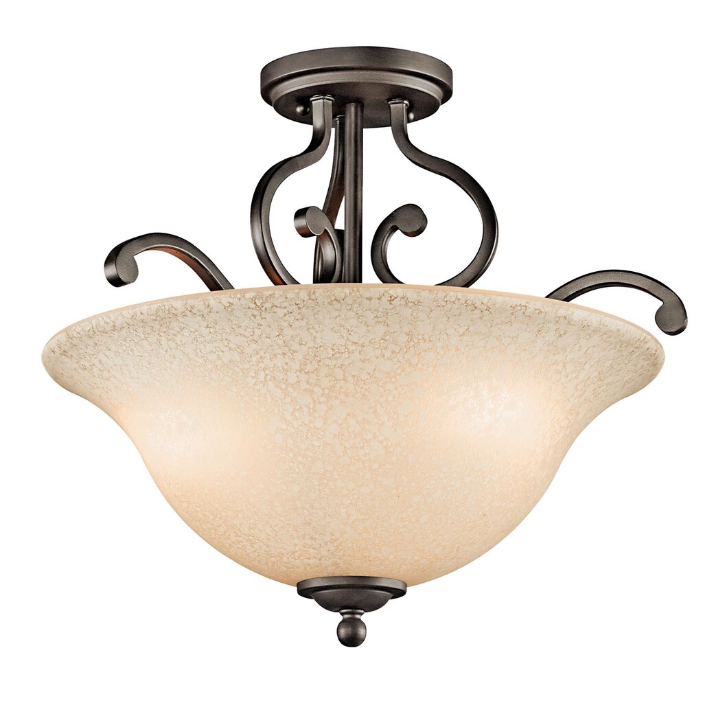 Kichler 43232OZ Fixture The Camerena(TM) 18in. 3 light semi flush