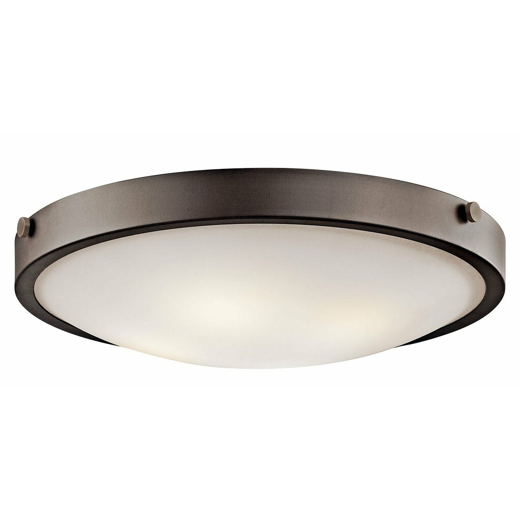 Kichler 42276OZ Fixture This versatile 4 light flush mounted ceiling