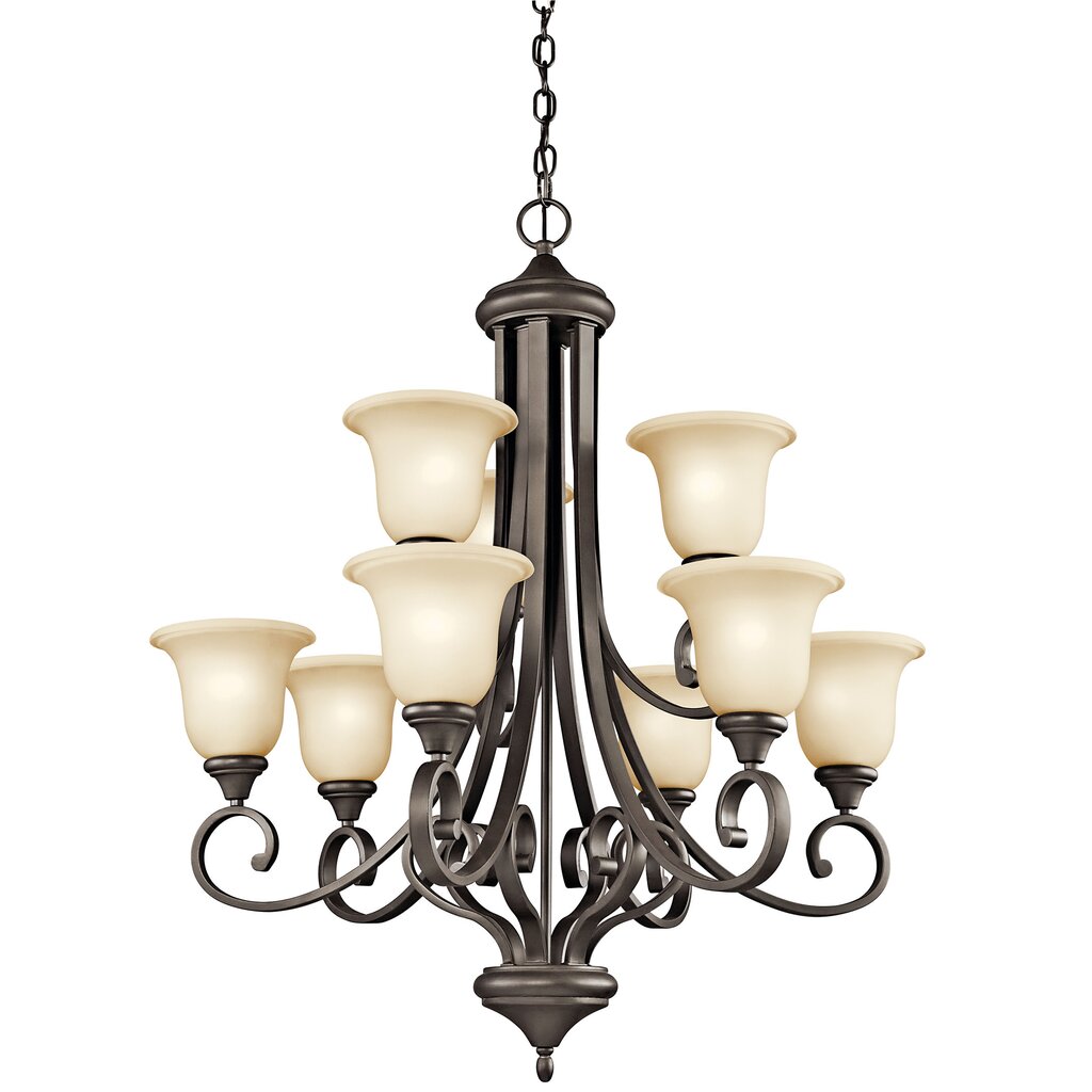 Kichler 43159OZ Fixture This 9 light chandelier from the Monroe(TM)