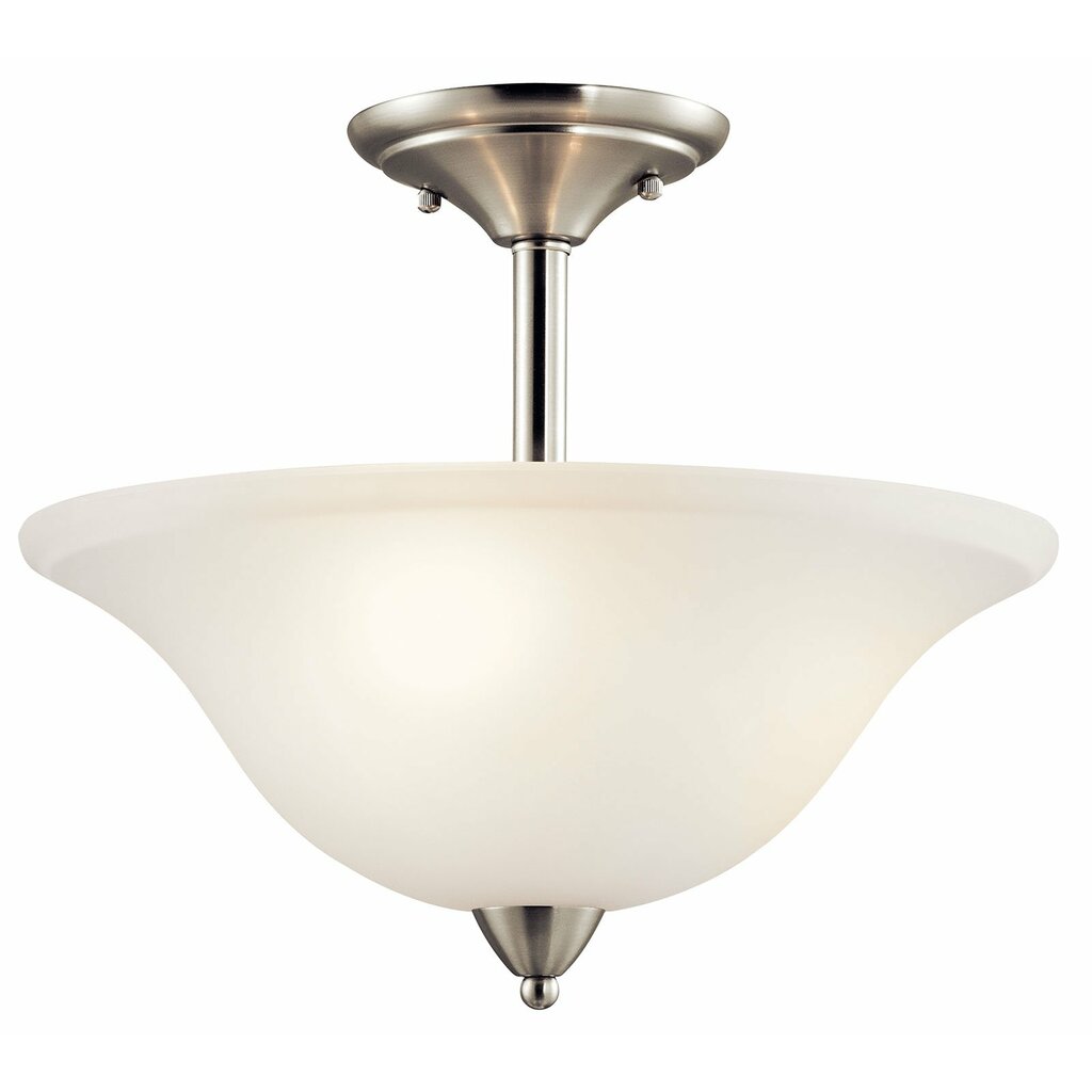 Kichler 42879NI Fixture This tasteful 3 light semi flush ceiling