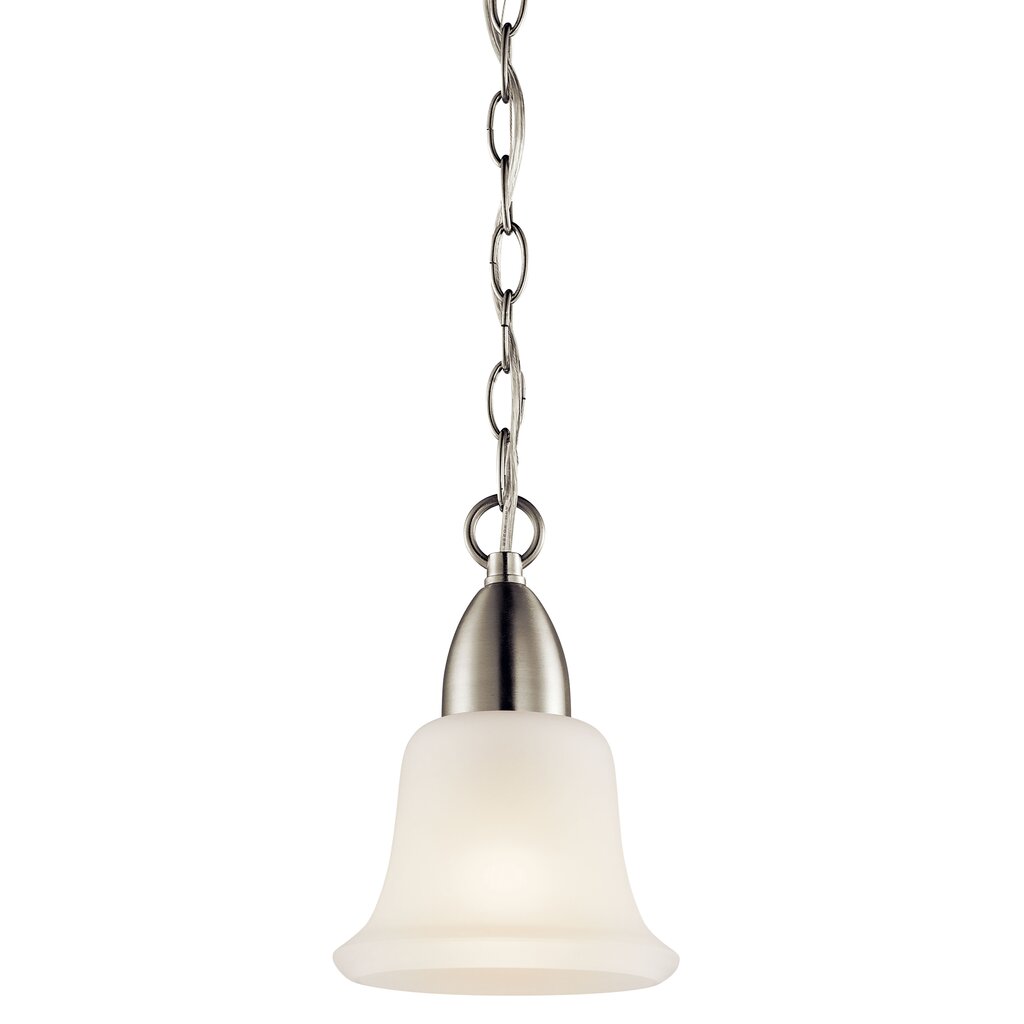 Kichler 42880NI Fixture This tasteful 1 light mini pendant from the