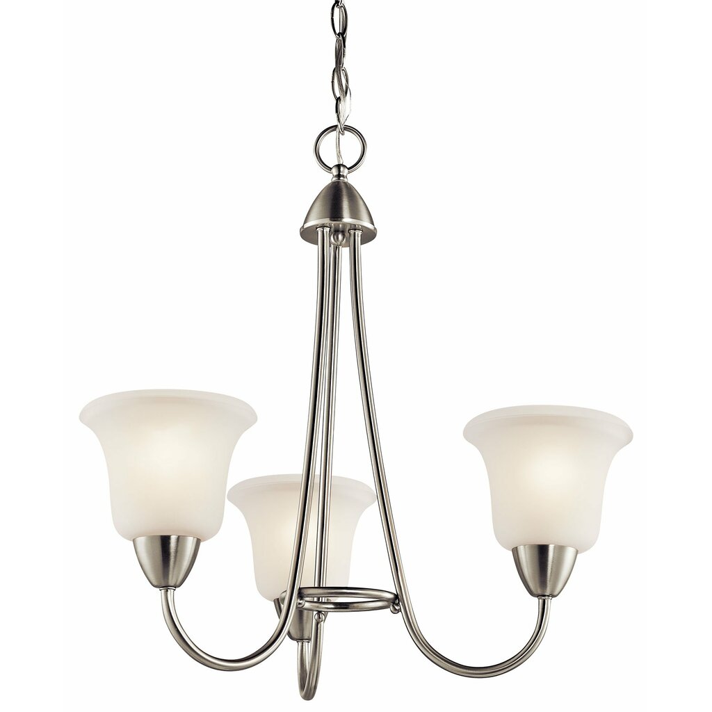 Kichler 42883NI Fixture This tasteful 3 light chandelier from the
