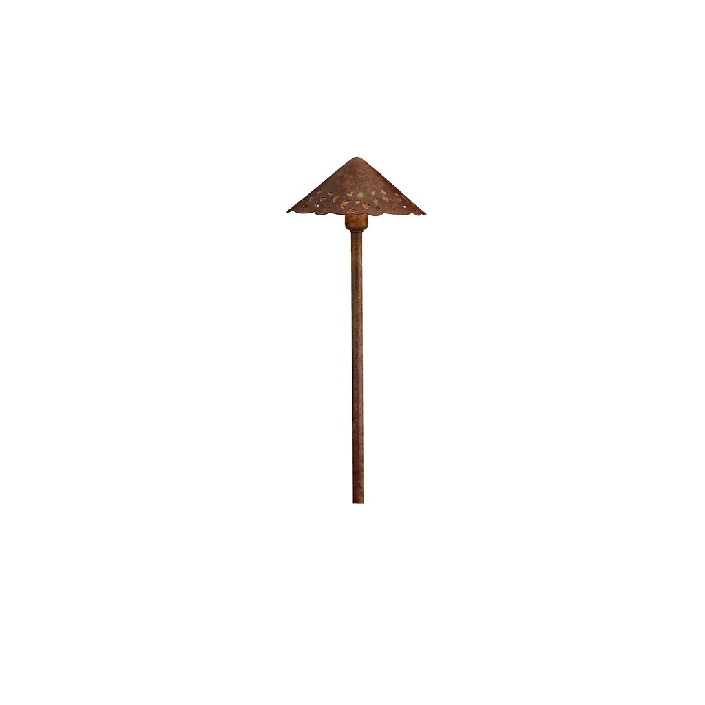 Kichler 15471TZT Fixture CAST HAMMERED ROOF - Pierced shade sheds