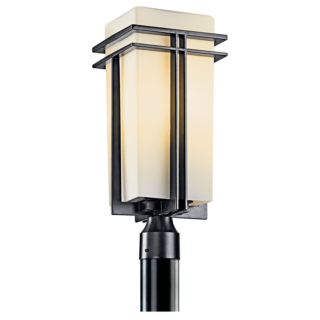 Kichler 49207BK Fixture This 1 light mounted post from the