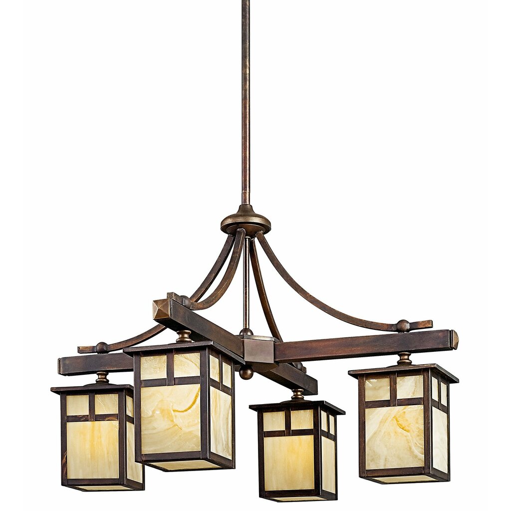 Kichler 49091CV Fixture This 4 light outdoor chandelier from the