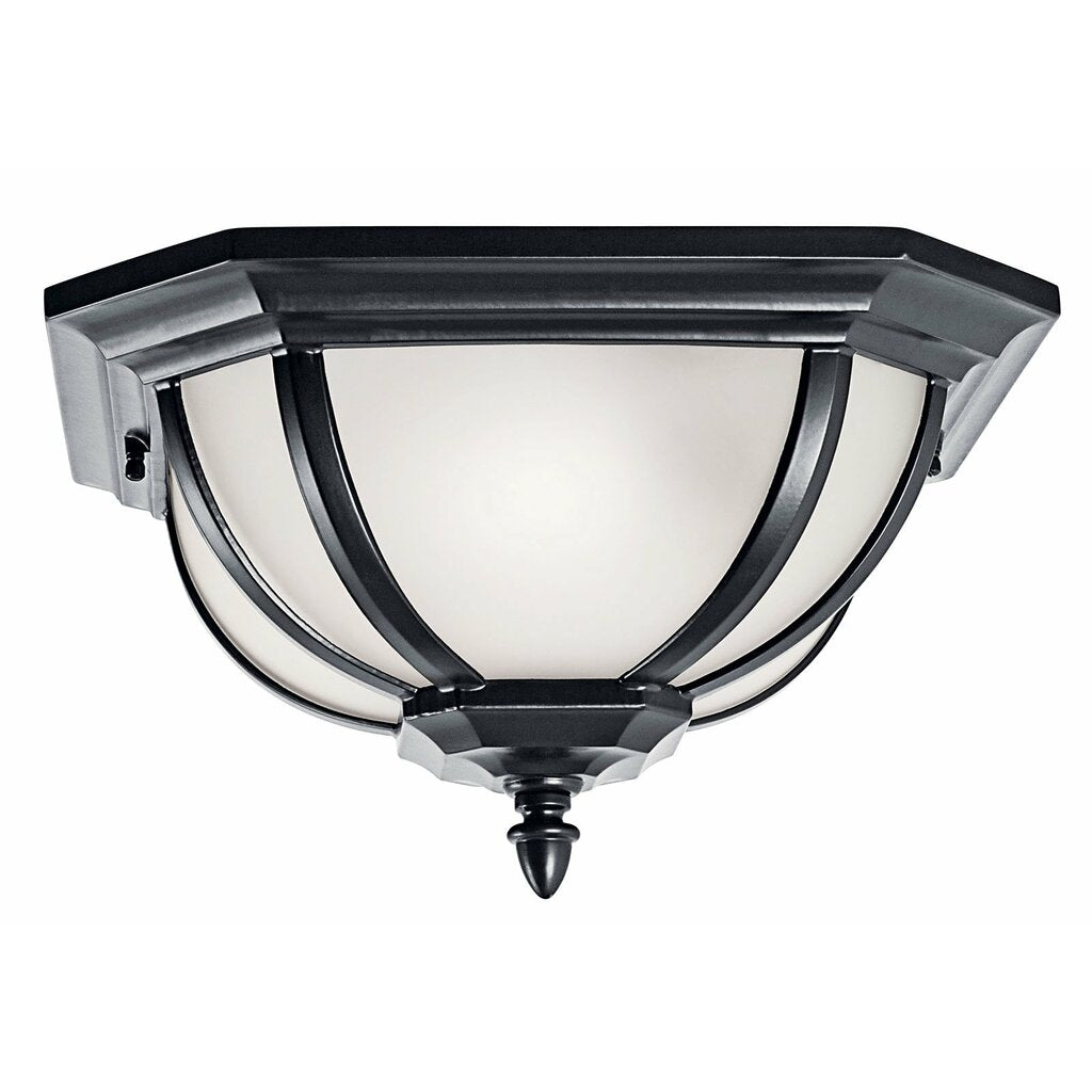 Kichler 9848BK Fixture The 15.25 inch 3 Light Flush Mount in Black