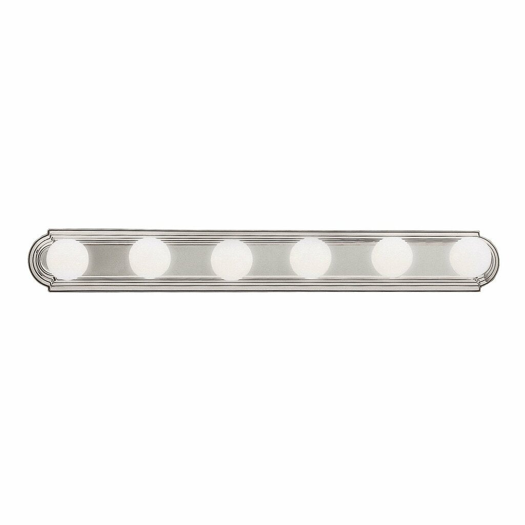Kichler 5018NI Fixture The sleek design of this 6 light bath bar means