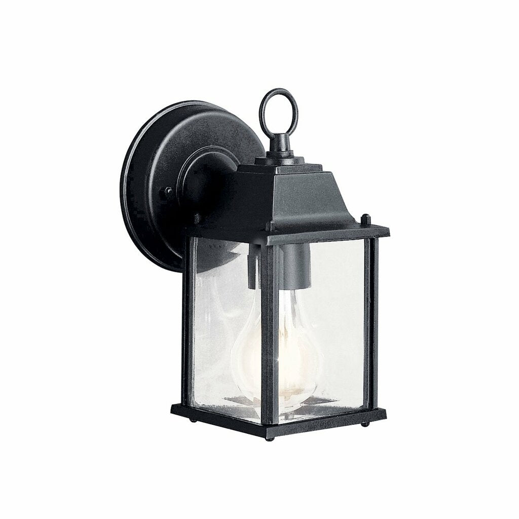 Kichler 9794BK Fixture This 1 light wall lantern from the Barrie