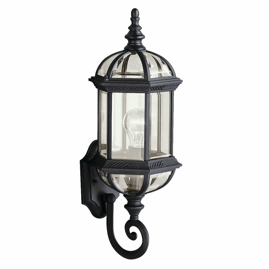 Kichler 9736BK Fixture This 1 light wall lantern from the Barrie