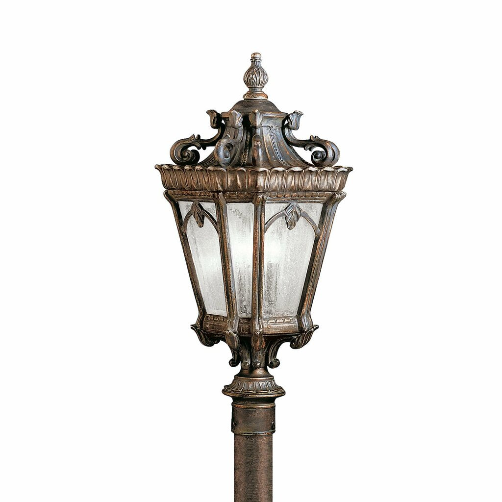 Kichler 9558LD Fixture This marvelous 3-light Tournai(TM) post lantern