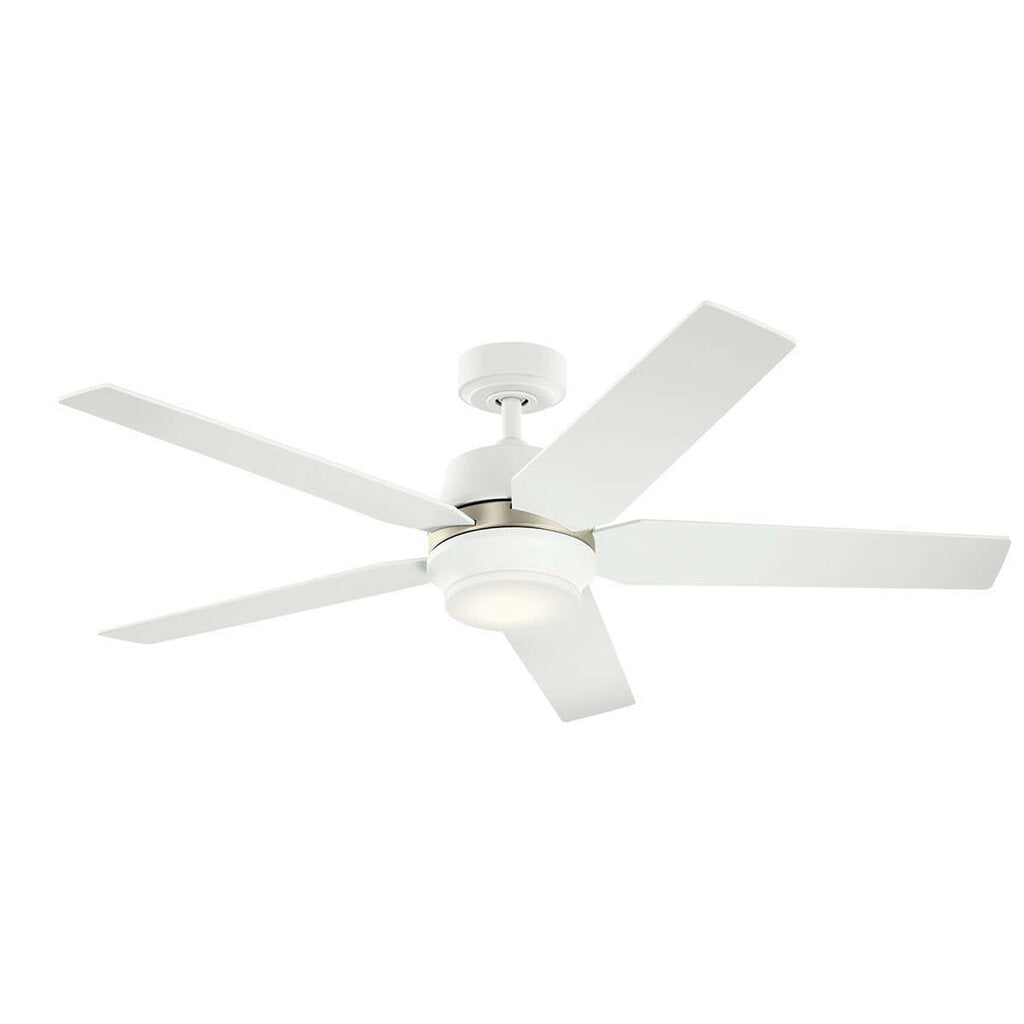 Kichler 300059MWH LED Fixture Maeve 52 inch Ceiling Fan features 5