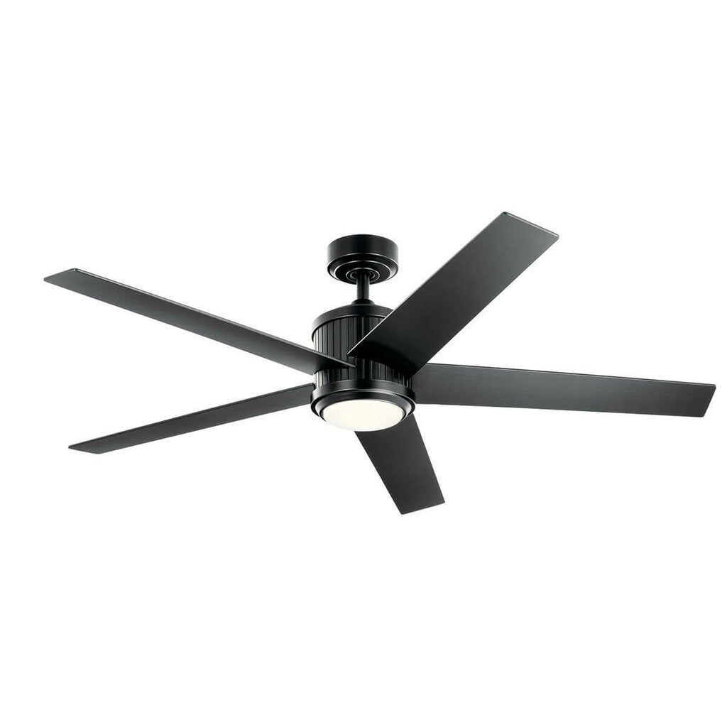 Kichler 300044SBK LED Fixture Brahm 56 inch Ceiling Fan features 5