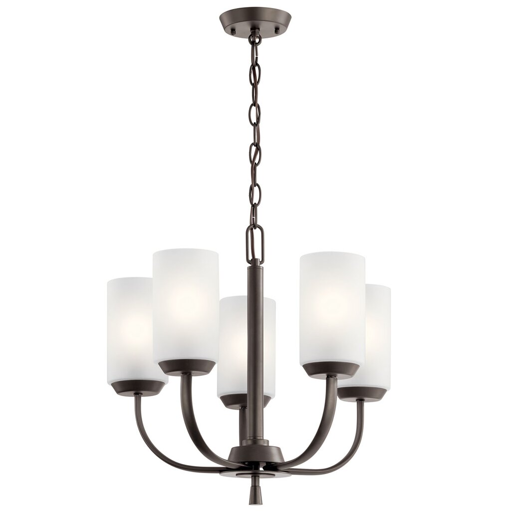 Kichler 52386OZ Fixture The Kennewick 5 light chandelier takes the