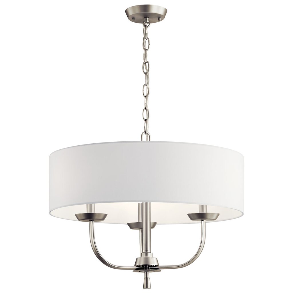 Kichler 52384NI Fixture The Kennewick 3 light chandelier updates the