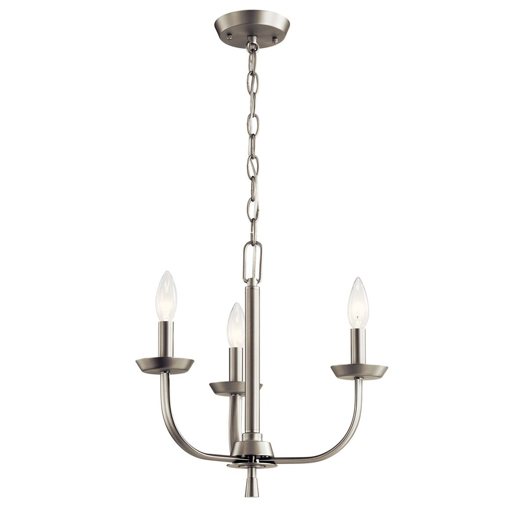 Kichler 52383NI Fixture The Kennewick 3 Light Chandelier updates the