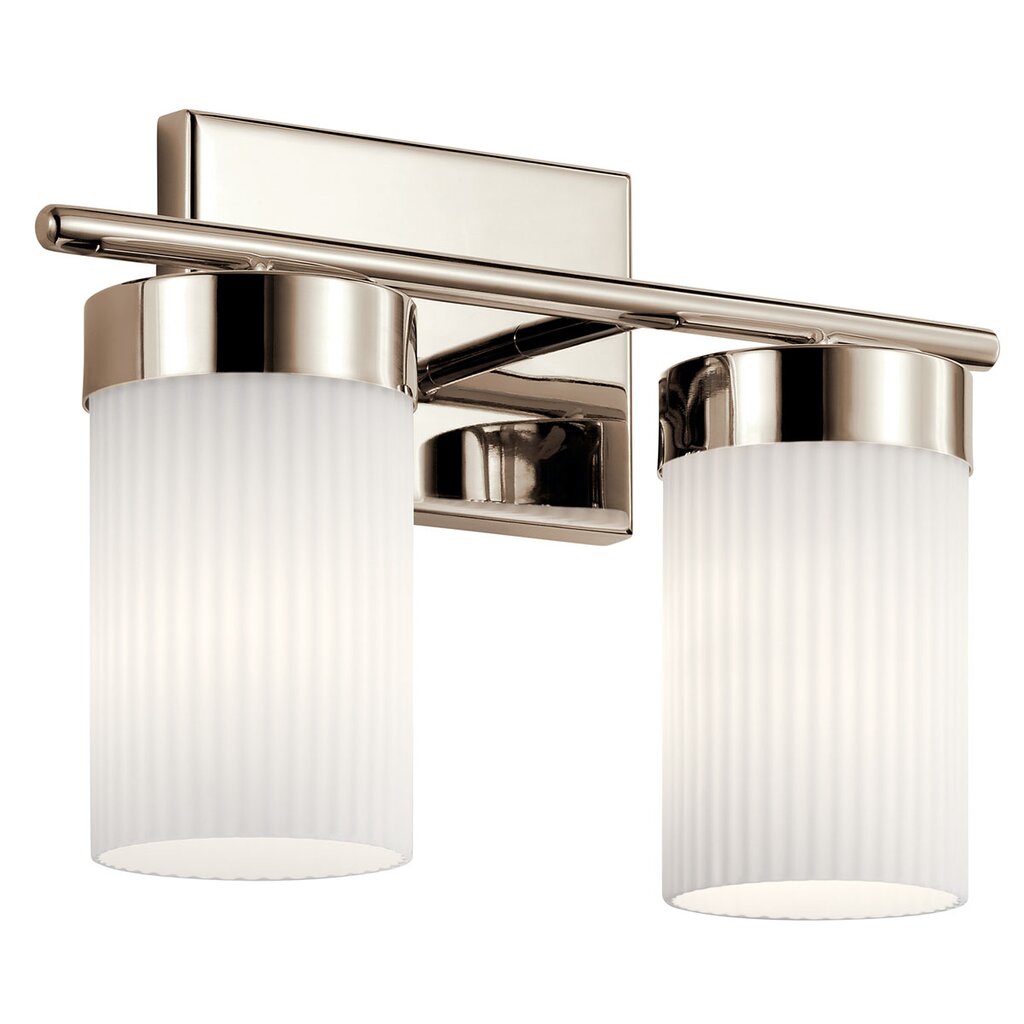 Kichler 55111PN Fixture Ciona 2 light vanity captures elegance in an