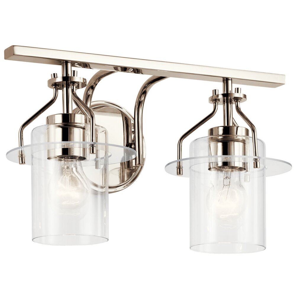 Kichler 55078PN Fixture The Everett 16" 2 light vanity adds a dash of