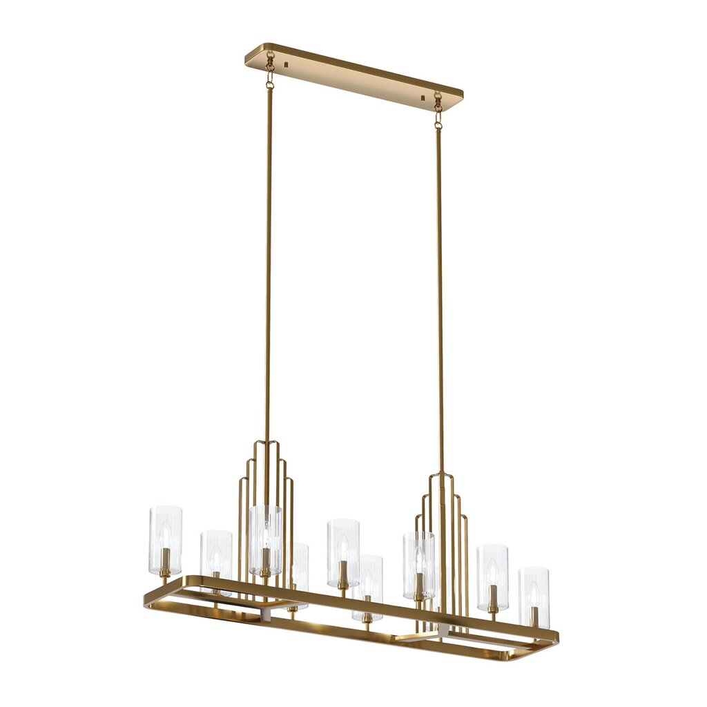 Kichler 52413BNB Fixture The Kimrose 11 light linear chandelier is an