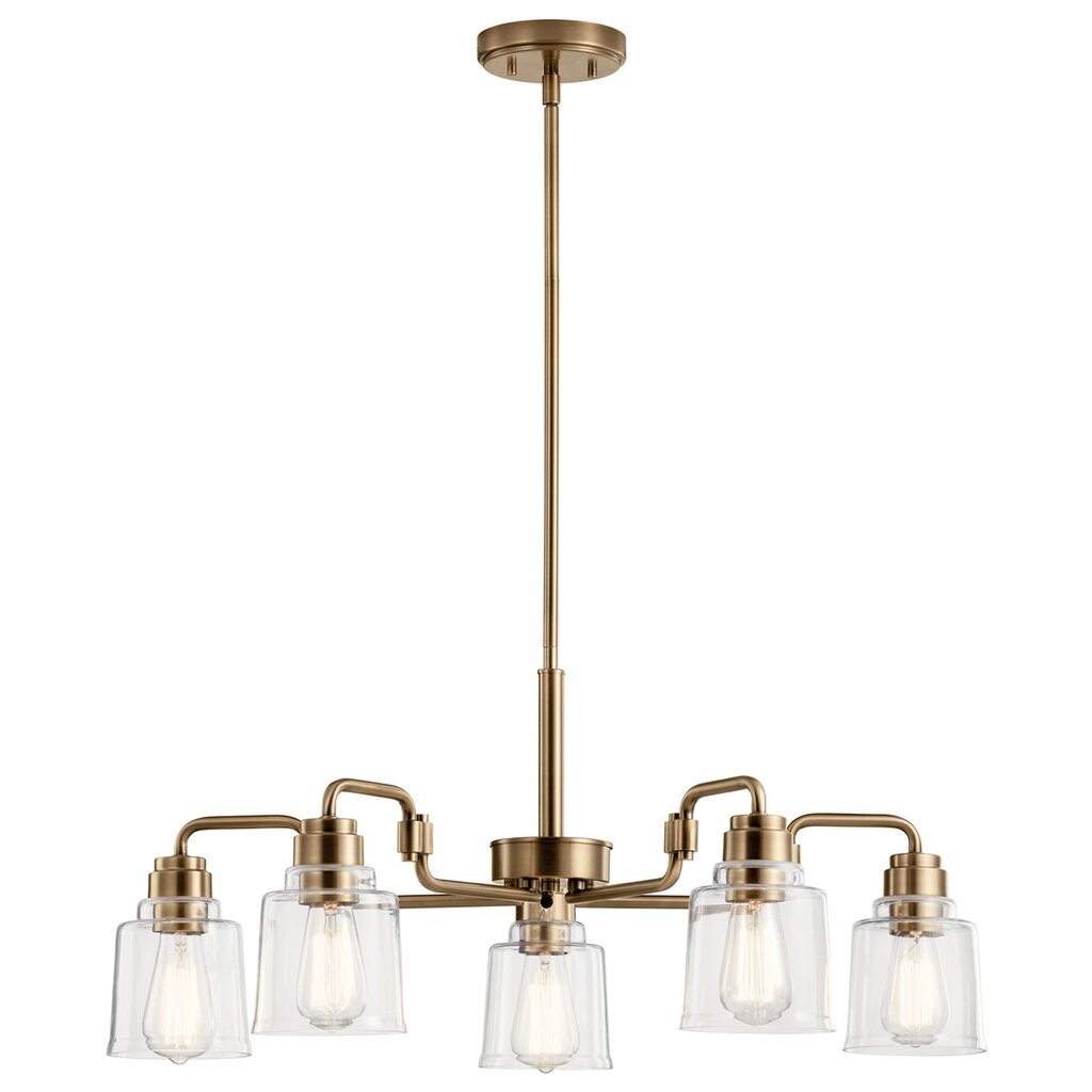 Kichler 52398WBR Fixture The Aivian 30" 5 light chandelier scoffs at