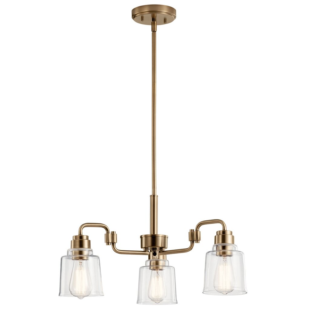 Kichler 52397WBR Fixture The Aivian 23" 3 light chandelier scoffs at